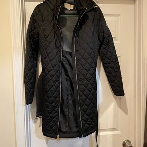 Michael Kors Black Quilted Hooded Puffer Jacket